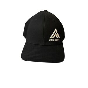 Crystal Mountain Ski Resort Black Fitted Baseball Cap OSFM Logo Hat